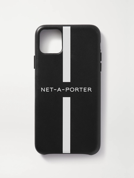  Net A Porter   + The Daily Edited Printed Leather Iphone 11 Pro Max Case   Black 