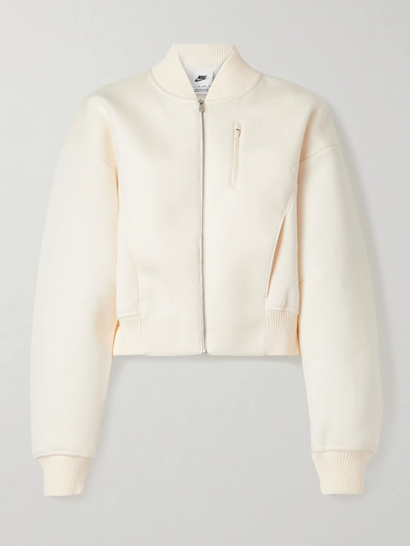  Nike   Destroyer Modal Blend Jersey Bomber Jacket   Ivory 