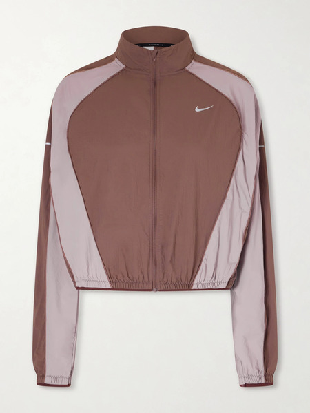  Nike   Swift Cropped Two Tone Shell Jacket   Grape 