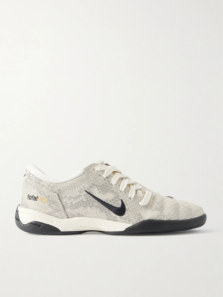  Nike   T90 Se Snake Effect Leather Sneakers   Off White 