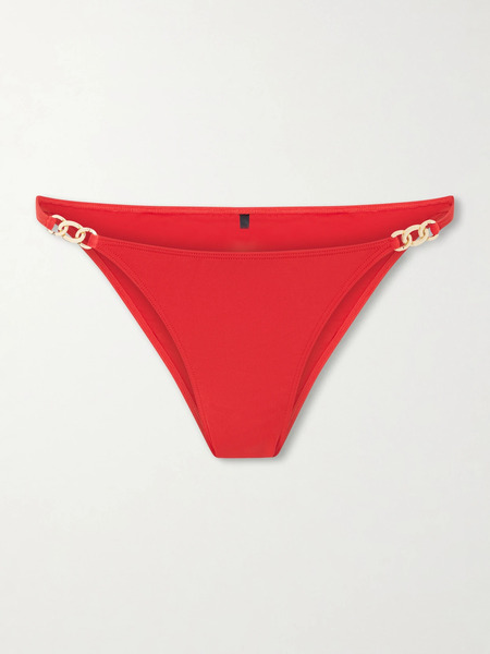  Nili Lotan   Embellished Bikini Briefs   Red 