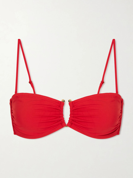  Nili Lotan   Embellished Bikini Top   Red 