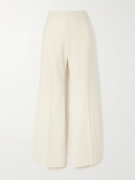  Nina Ricci   Wool Gabardine Flared Pants   Cream 