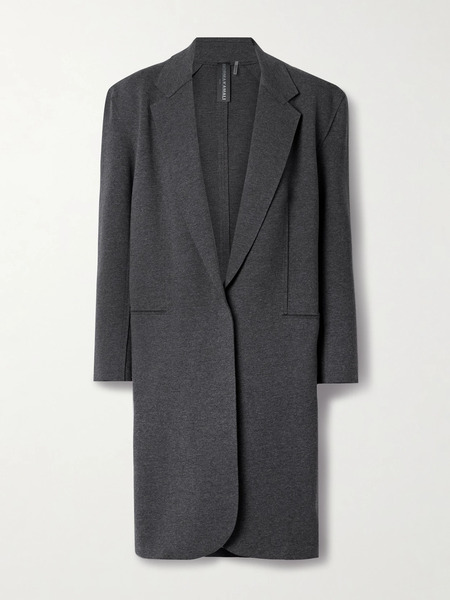  Norma Kamali   Oversized Cotton Blend Blazer   Dark Gray 