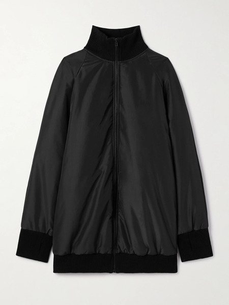  Norma Kamali   Oversized Padded Shell Bomber Jacket   Black 