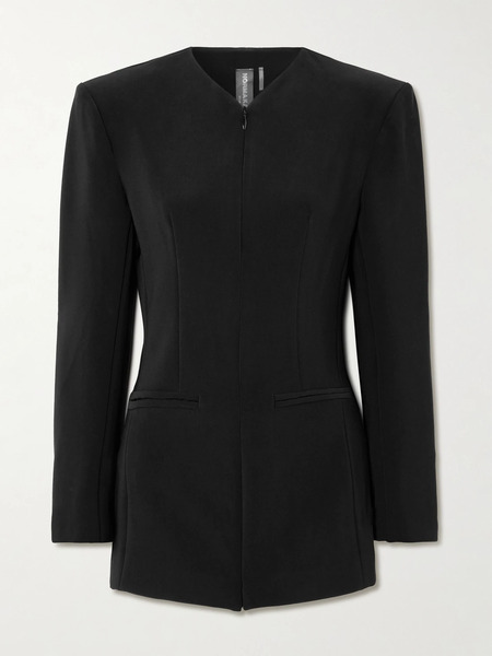 Norma Kamali   Paneled Ponte Jacket   Black 