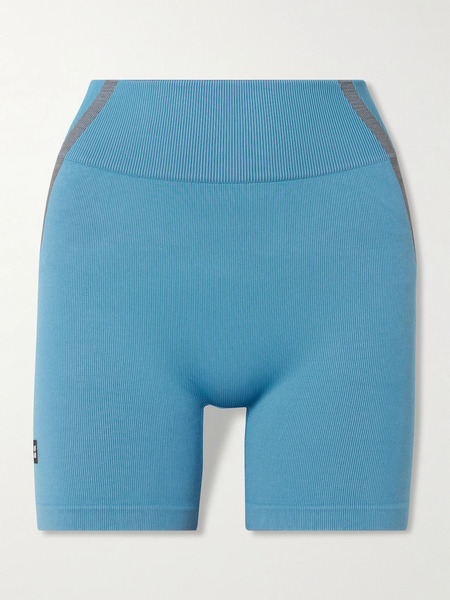  On   Studio Ribbed Stretch Shorts   Blue 