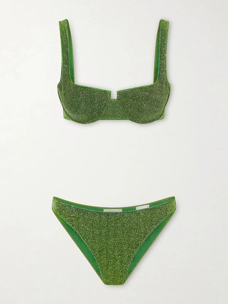  Oséree   Lumière Metallic Balconette Bikini   Green 