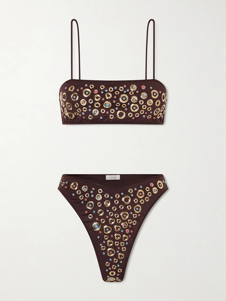  Oséree   Studded Bikini   Brown 