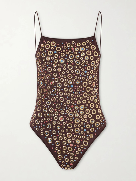  Oséree   Studded Swimsuit   Brown 