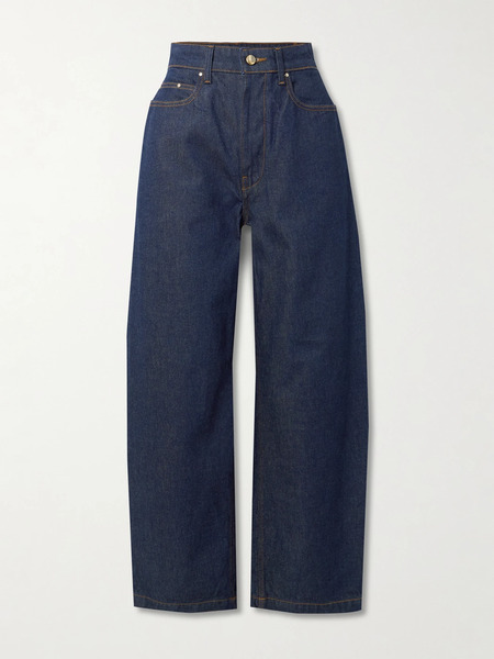  Ossou   Bends High Rise Barrel Leg Jeans   Indigo 