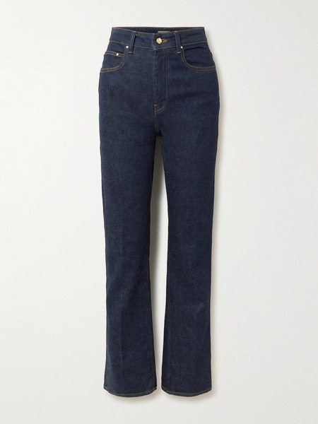  Ossou   Flex Stretch High Rise Straight Leg Jeans   Indigo 