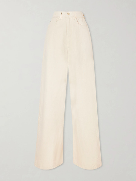  Ossou   High Rise Wide Leg Jeans   Off White 