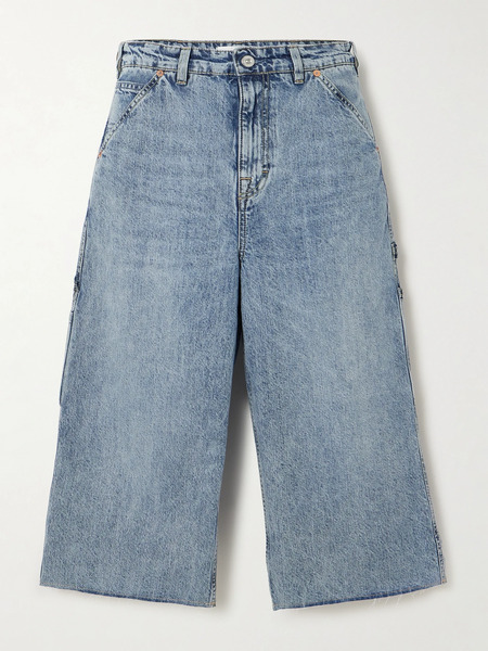  Our Legacy   Trade Frayed Denim Shorts   Blue 