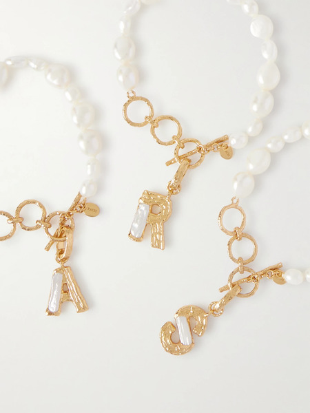  Pacharee   Convertible Gold Plated Pearl Bracelet   Ivory 