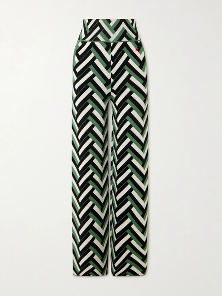  Perfect Moment   Embroidered Wool Wide Leg Pants   Green 