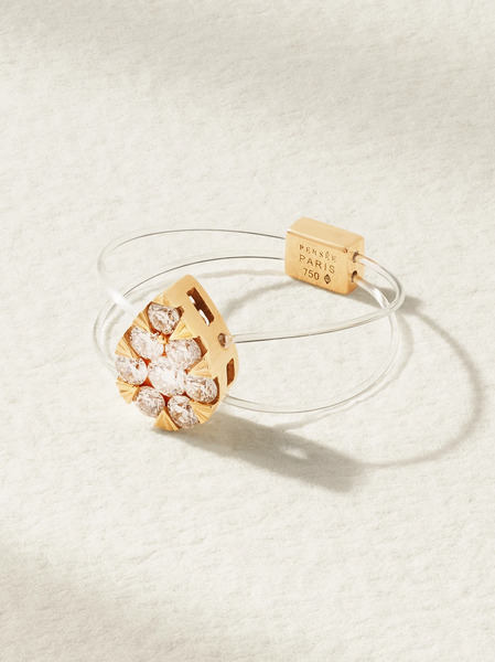 Persée   Floating 18 Karat Gold, Elastic And Diamond Ring   50 