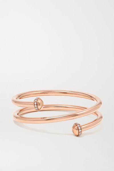  Piaget   Possession 18 Karat Rose Gold Diamond Bangle   S 
