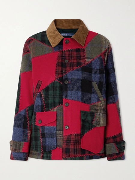  Polo Ralph Lauren   Patchwork Wool Blend Coat   Multi 