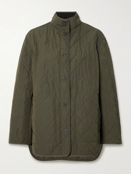  Purdey   Quilted Shell Jacket   Dark Green 
