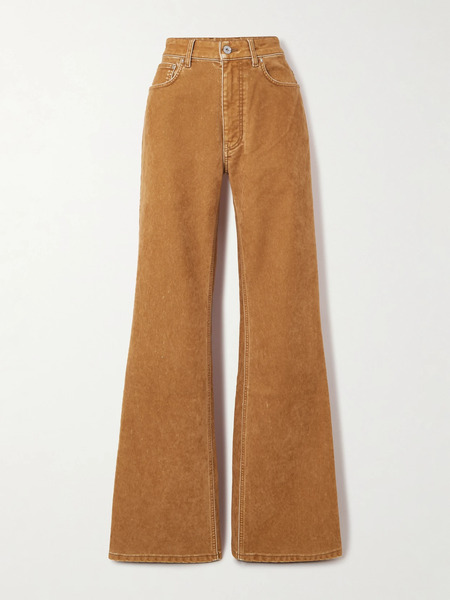  Rabanne   High Rise Flared Jeans   Camel 