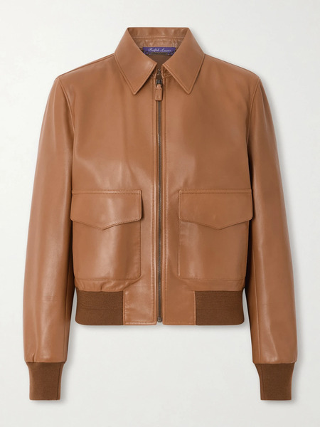  Ralph Lauren Collection   Sullivan Leather Jacket   Tan 