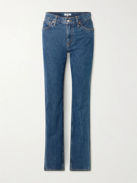  Re/done   90s High Rise Straight Leg Jeans   Mid Denim 