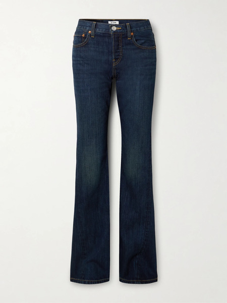  Re/done   Twisted Mid Rise Bootcut Jeans   Dark Denim 