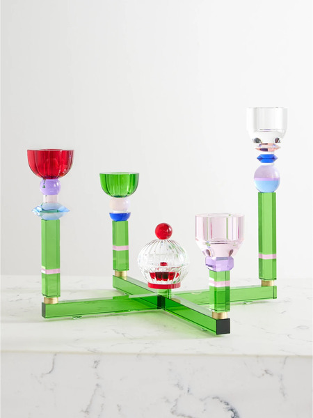  Reflections Copenhagen   Charming Chandelier Crystal Candle Holder   Multi 