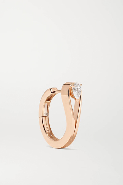  Repossi   Serti Inversé 18 Karat Rose Gold Diamond Earring   One Size 