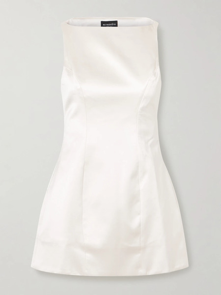  Retrofête   Livle Duchesse Satin Mini Dress   Cream 
