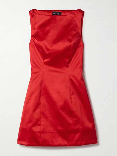  Retrofête   Livle Duchesse Satin Mini Dress   Red 