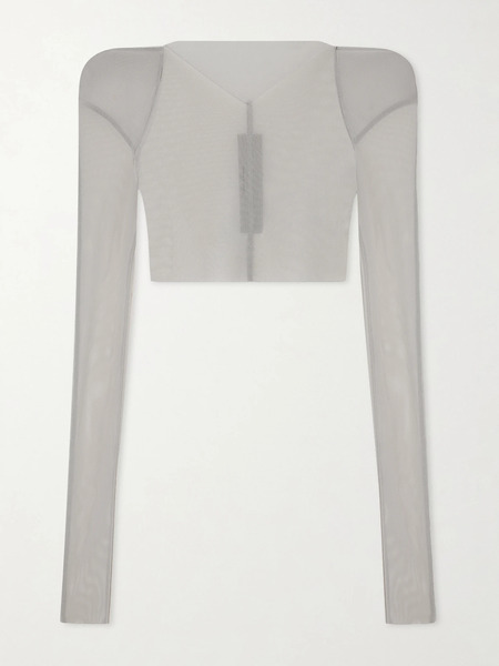  Rick Owens   Helm Stretch Mesh Blouse   Off White 