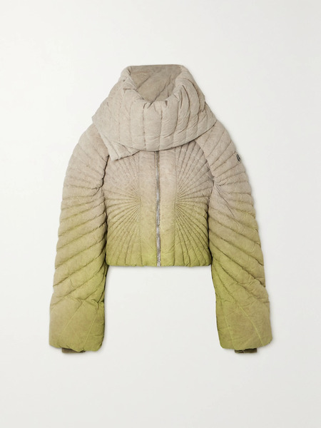  Rick Owens   Radiance Convertible Quilted Shell Down Jacket   Green 