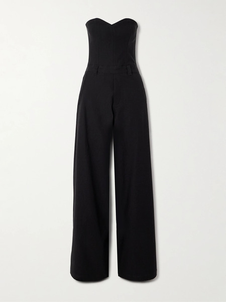  Rivet Utility   Dynamite Strapless Stretch Twill Jumpsuit   Black 