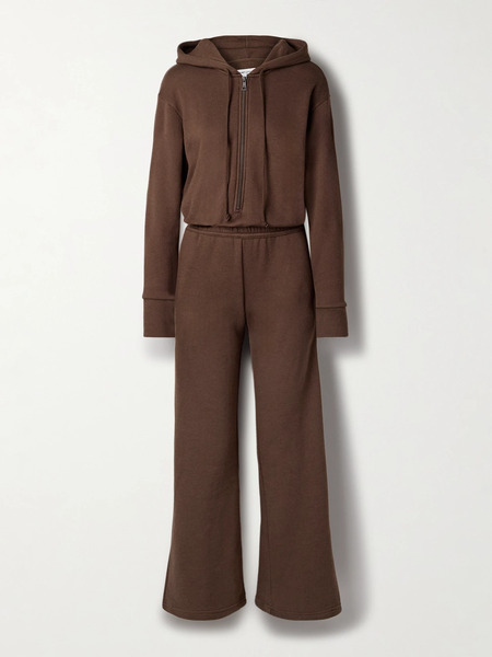  Rivet Utility   Manifestor Jersey Jumpsuit   Brown 