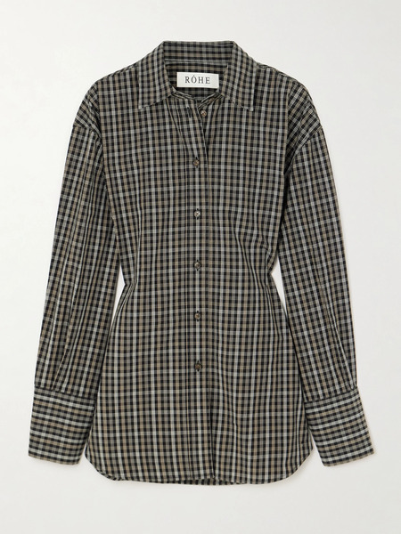  Róhe   Checked Cotton Poplin Shirt   Multi 