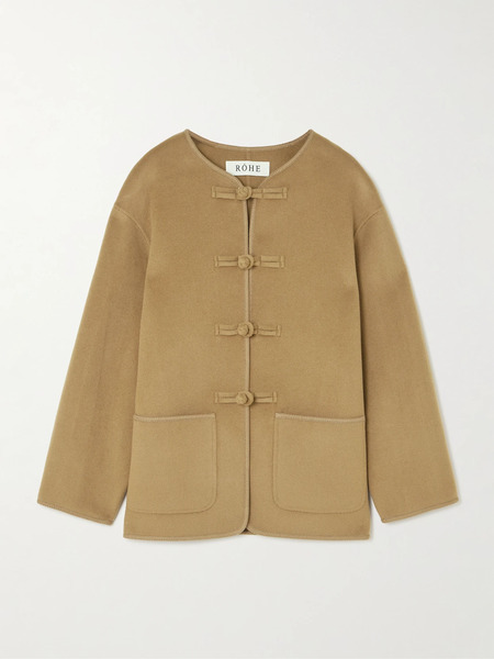  Róhe   Marie Wool And Cashmere Blend Jacket   Camel 