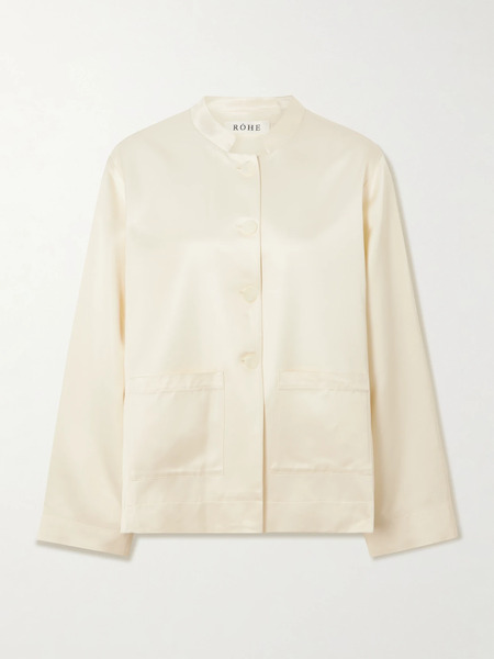  Róhe   Satin Jacket   Cream 