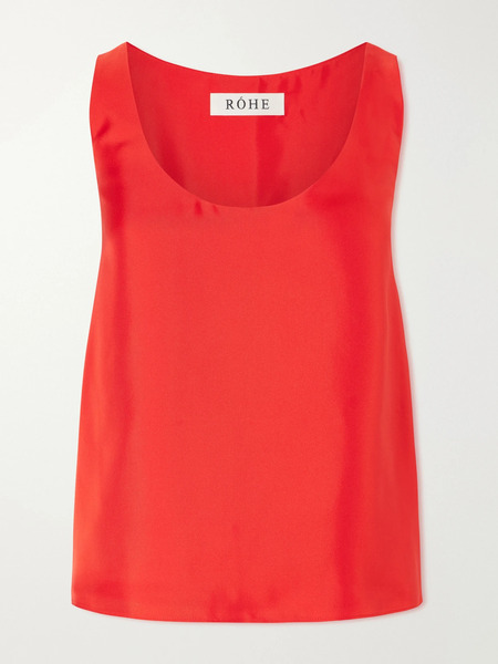 Róhe   Silk Satin Tank   Red 