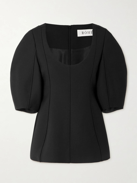  Róhe   Wool Blend Top   Black 
