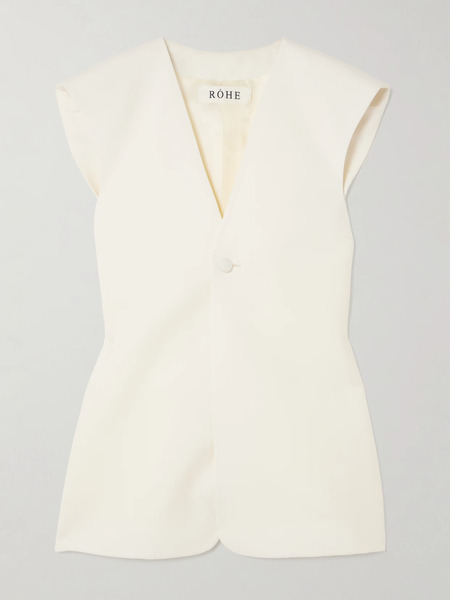  Róhe   Wool Vest   Ivory 