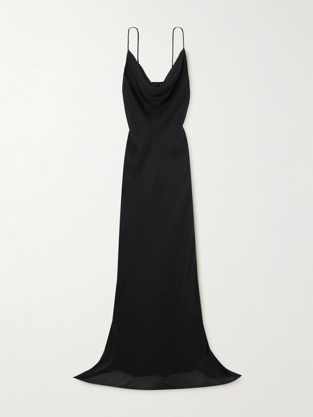  Rosamosario   I Like It Like That Silk Maxi Dress   Black 