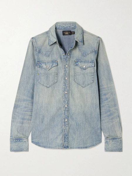  Rrl   Buffalo Denim Shirt   Light Denim 