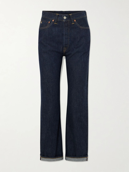  Rrl   High Rise Wide Leg Jeans   Dark Denim 