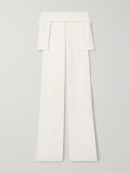  Safiyaa   Bellara Off The Shoulder Crepe Cape   Ivory 