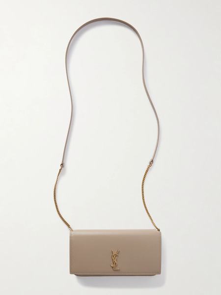  Saint Laurent   Cassandre Strap Leather Phone Case   Beige 