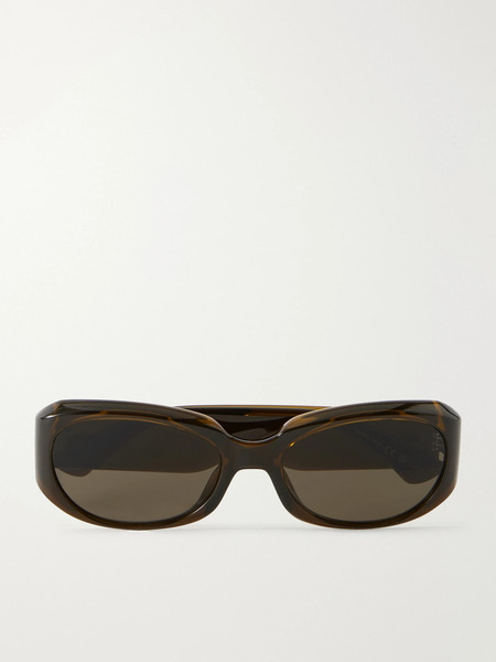  Saint Laurent Eyewear   Sl 868 Squared Frame Acetate Sunglasses   Army Green 