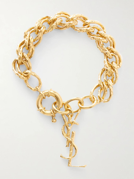  Saint Laurent   Gold Tone Bracelet   Xs 