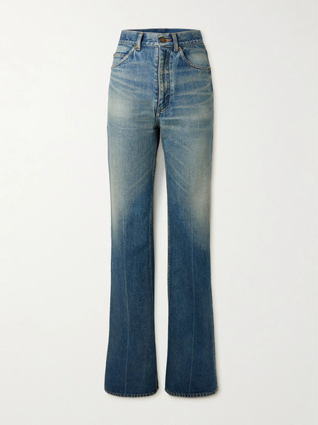  Saint Laurent   High Rise Bootcut Jeans   Mid Denim 